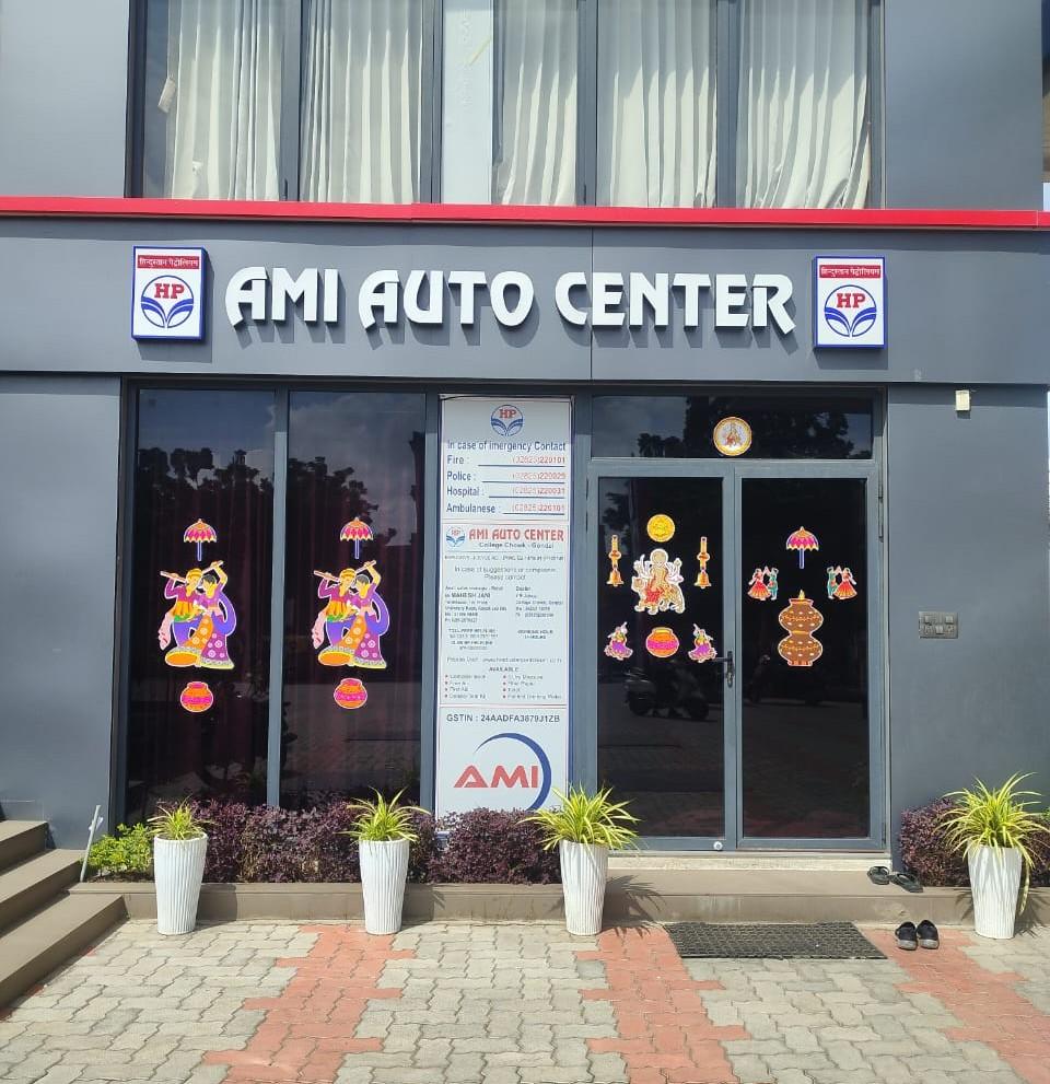 navratri special decoration at ami auto center